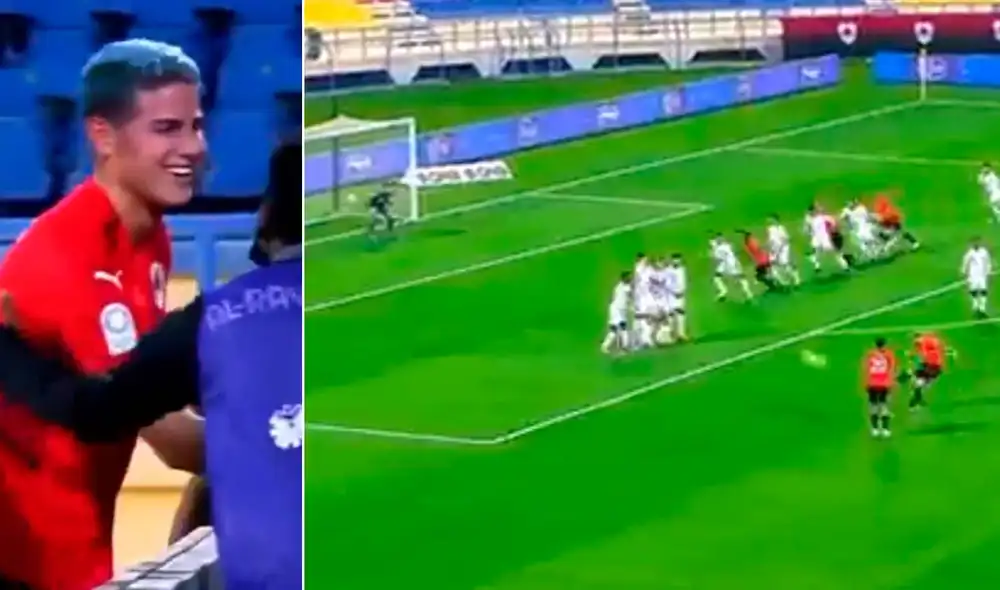 James Rodríguez lleva tres goles con el Al Rayyan en la temporada 21-22. Foto: captura Qatar Star League