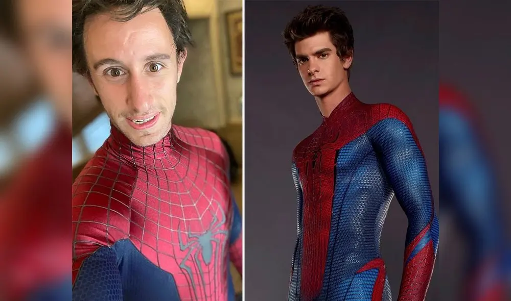 Omar Zaki, doble del doble oficial de Andrew Garfield, compartió fotos con el traje original de Spiderman. Foto: composición/Instagram/@omarzaki0/Sony Pictures