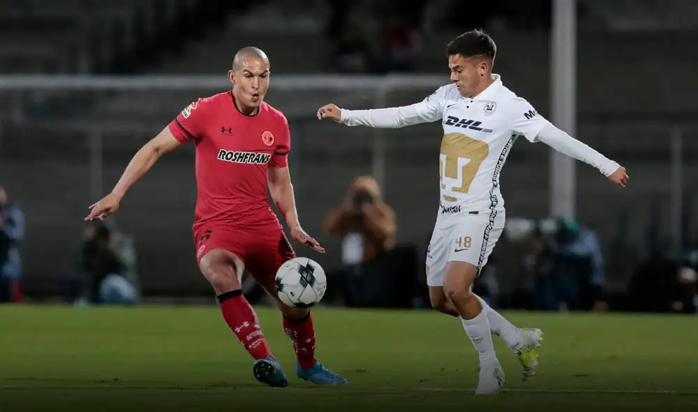 Toluca vs. Pumas se fueron al descanso con una ventaja mínima en el marcador a favor de los universitarios. Foto: Toluca