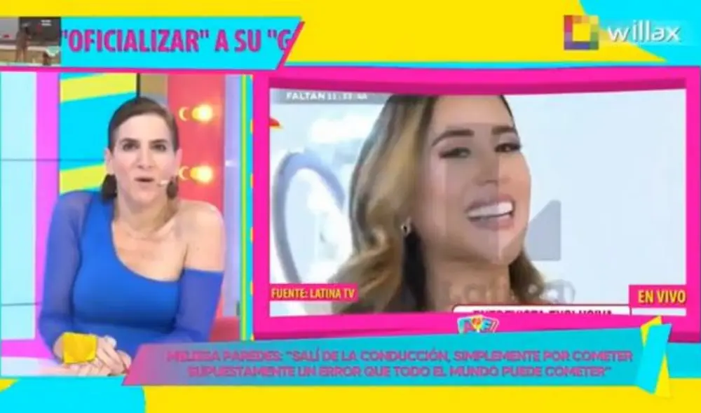 La conductora compartió su punto de vista sobre lo que dijo Melissa Paredes. Foto: Willax La conductora compartió su punto de vista sobre lo que dijo Melissa Paredes. Foto: Willax