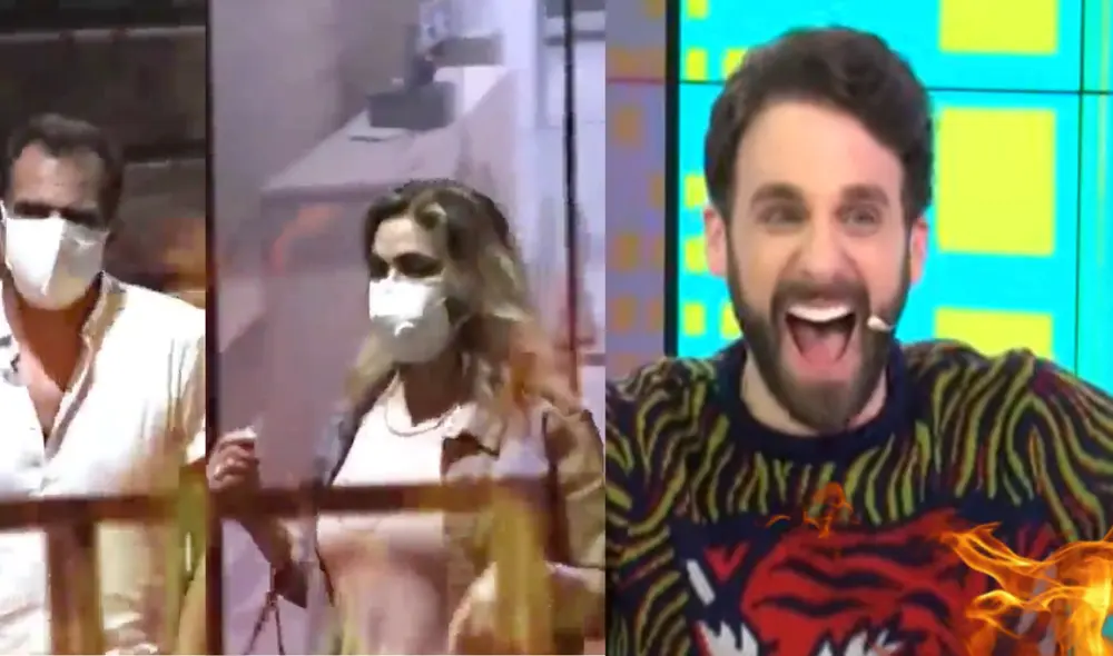 Gisela Valcárcel y Bruno Cavassa fueron captados compartiendo una cena. Foto: Amor y fuego/ captura