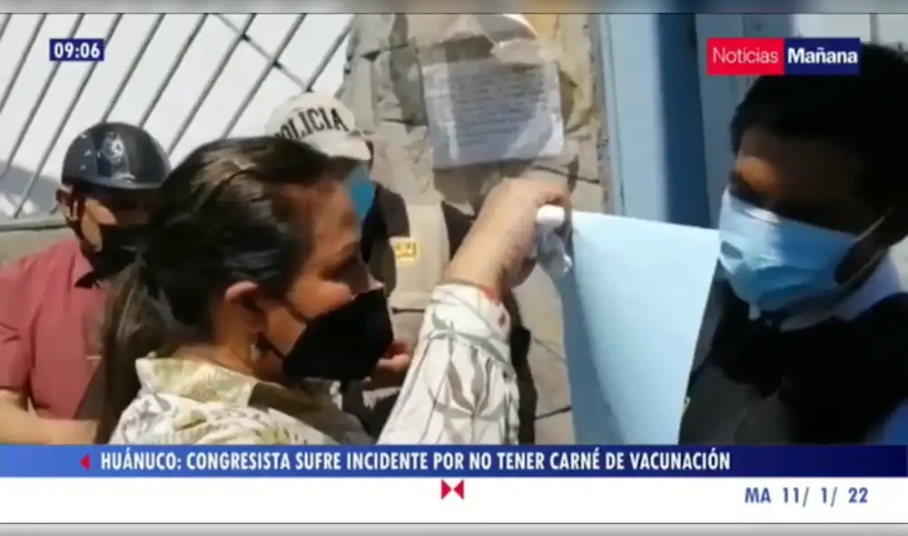 Elizabeth Medina continúa sin vacunarse y tiene una postura en contra de que se exija la vacunación como requisito para ingresar a locales públicos. Foto: Captura/TV Perú