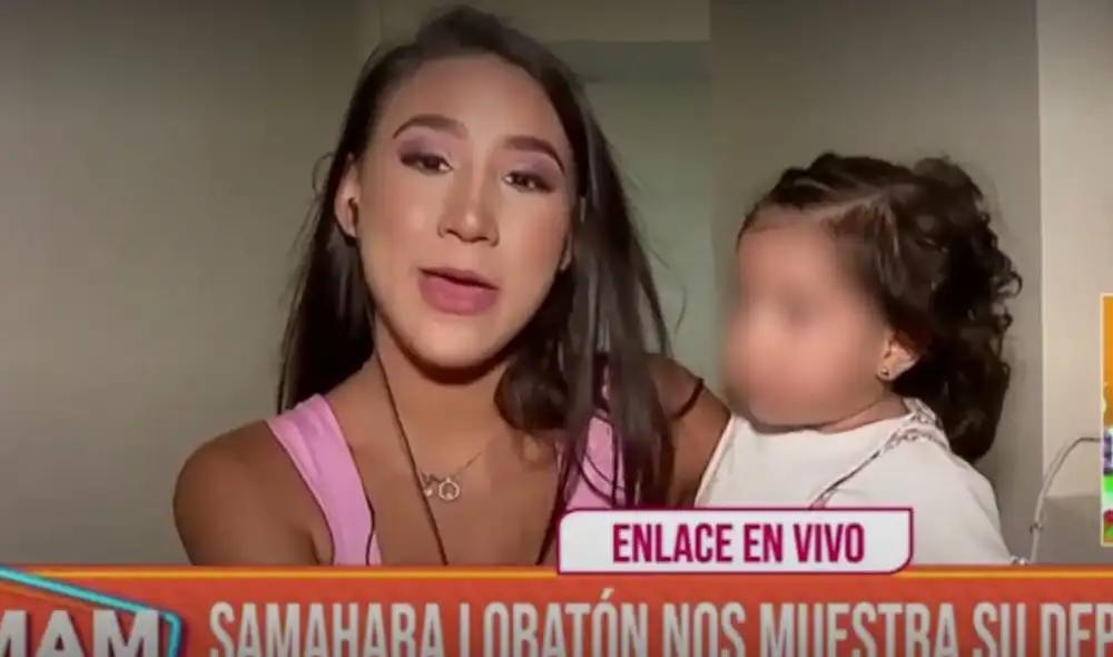 Samahara Lobatón cuida al máximo a su hija. Foto: captura/Latina Samahara Lobatón cuida al máximo a su hija. Foto: captura/Latina