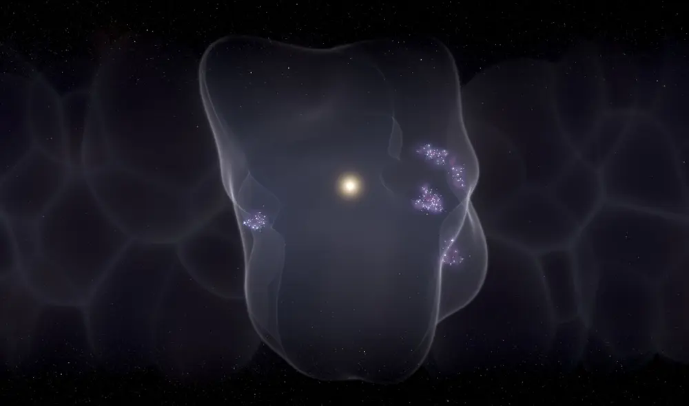 Hace 14 millones de años, una serie de supernovas originaron una gigantesca burbuja y desde hace unos 5 millones de años el sistema solar ya se encuentra dentro de ella. Foto: Leah Hustak