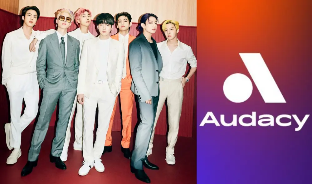 BTS es el grupo k-pop del momento y se proclamó como ganador en la lista de Audacy. Foto: composición/La República/BIGHIT/Audacity
