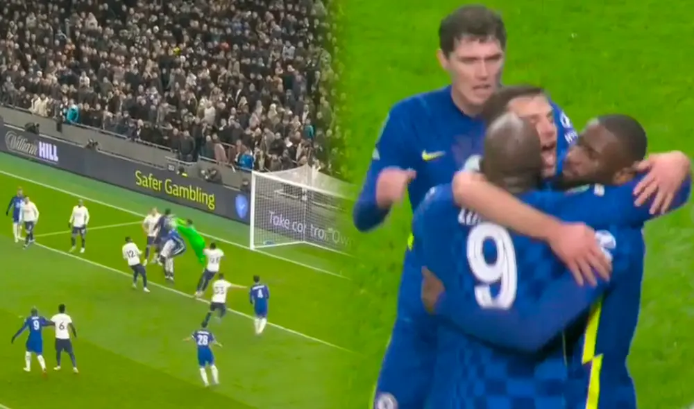 Antonio Rüdiger puso el 1-0 del Chelsea ante el Tottenham. Foto: captura ESPN