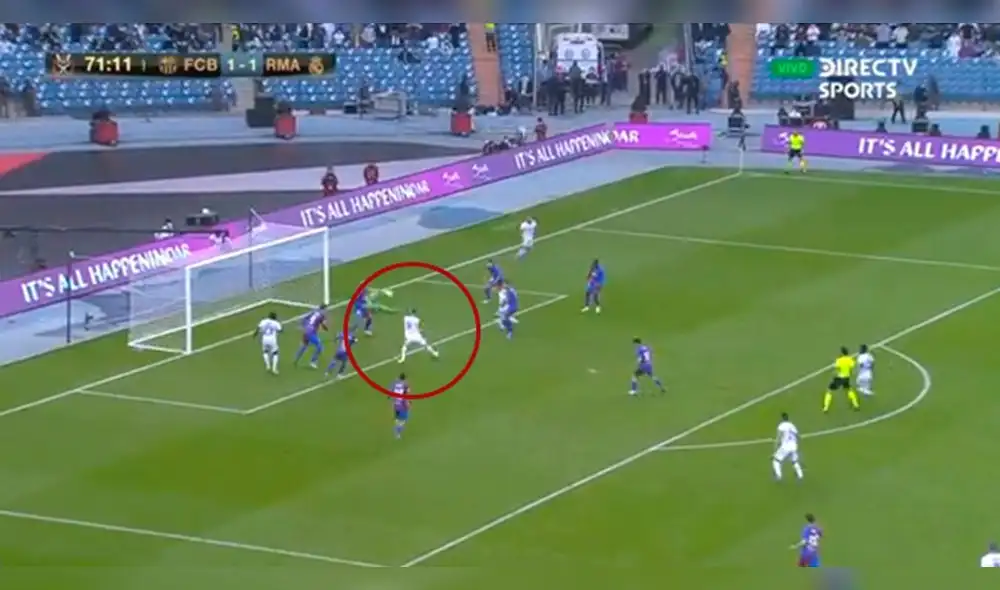 Benzema puso el segundo para el Real Madrid. Foto: Captura DirecTV Sports