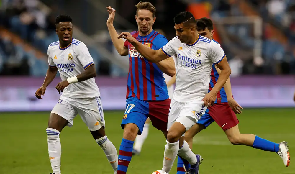 Real Madrid y Barcelona juegan en Arabia Saudita por semifinales de la Supercopa de España. Foto: AFP Real Madrid y Barcelona juegan en Arabia Saudita por semifinales de la Supercopa de España. Foto: AFP