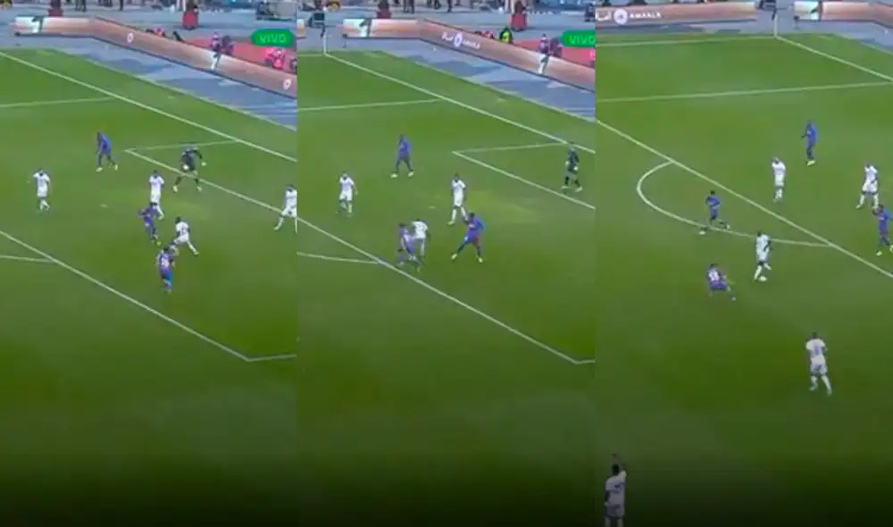 Mendy hizo una lujosa jugada. Foto: captura DirecTV Sports Mendy hizo una lujosa jugada. Foto: captura DirecTV Sports