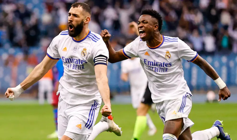 El clásico español fue entre Real Madrid y Barcelona por la Supercopa de España fue para los merengues. Foto: Twitter