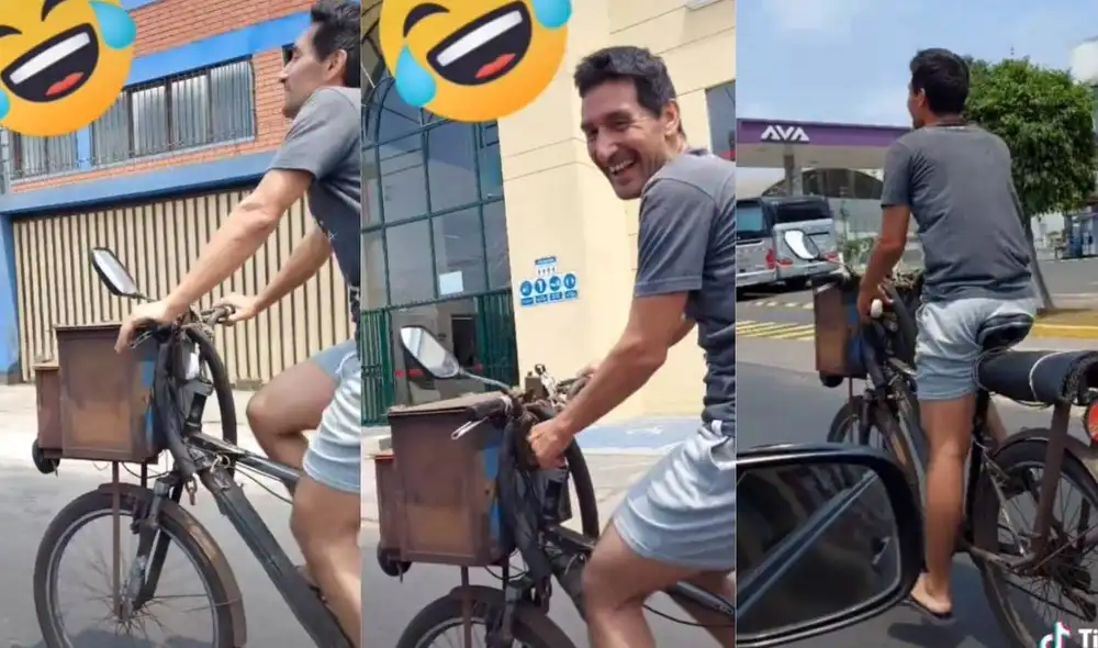 El clip del ciclista ingenioso logró obtener más de 54.000 reproducciones en poco tiempo. Foto: captura de TikTok