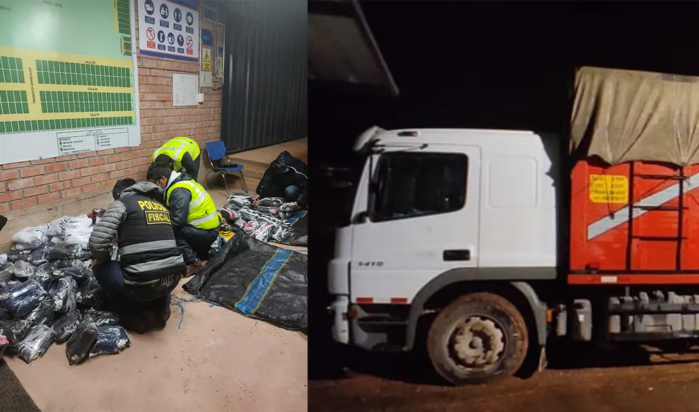 La mercadería y vehículo estarían valorizados aproximadamente en S/405.200. Foto: PNP