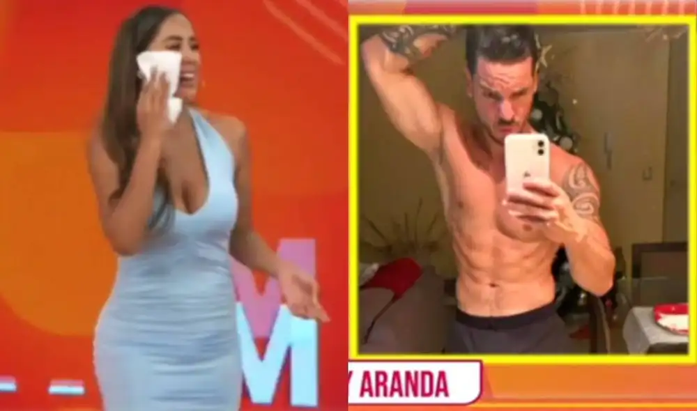 Melissa Paredes explica la rutina de ejercicios de Anthony Aranda. Foto: composición/ captura de Latina
