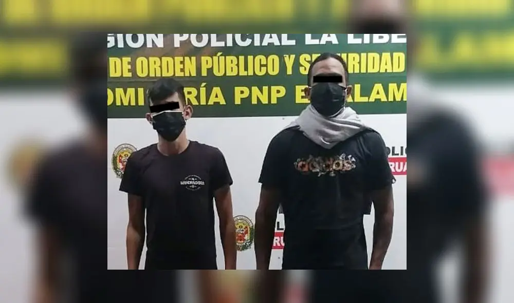 Maycol Toyer y Fabián Huarirapa fueron detenidos in fraganti. Foto: PNP