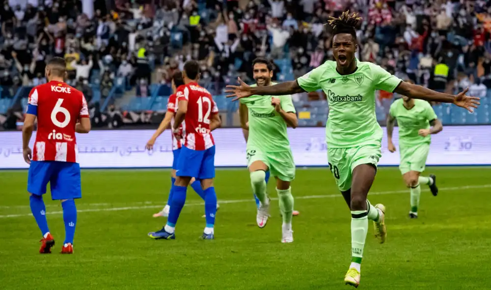 Nico Williams marcó el gol del triunfo de los vascos. Foto: Athletic Bilbao.