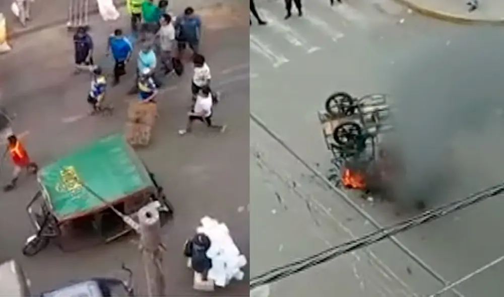 Los hampones fueron acorralados por los enardecidos vecinos en La Victoria. Foto: captura de Panamericana