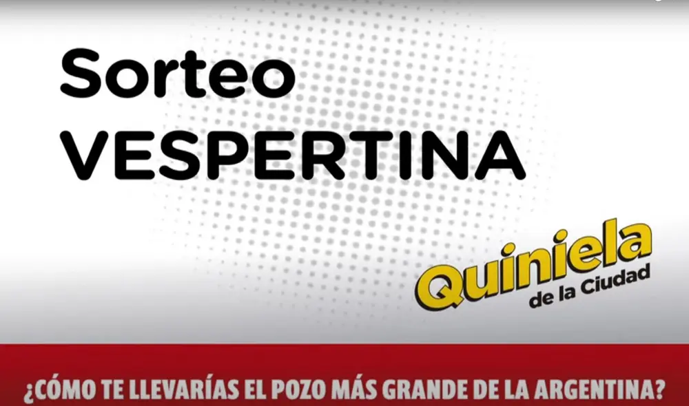 La siguiente Quiniela de hoy será la Vespertina, tanto Quiniela Nacional como Provincia. Este 14 de enero luego vendrá la Nocturna. Foto: captura de la Lotería de la Ciudad La siguiente Quiniela de hoy será la Vespertina, tanto Quiniela Nacional como Provincia. Este 14 de enero luego vendrá la Nocturna. Foto: captura de la Lotería de la Ciudad