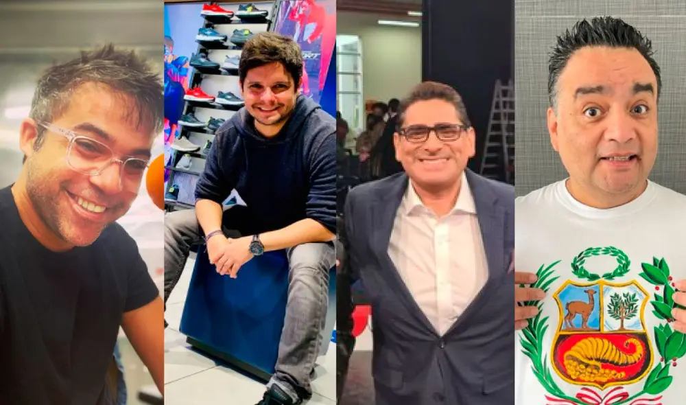 Conductores que tuvieron buena química en la presentación de sus programas, pero se distanciaron por diferentes motivos. Foto: composición Renzo Schüller, Gian Piero Díaz, Carlos Álvarez, Jorge Benavides/Instagram. Conductores que tuvieron buena química en la presentación de sus programas, pero se distanciaron por diferentes motivos. Foto: composición Renzo Schüller, Gian Piero Díaz, Carlos Álvarez, Jorge Benavides/Instagram.