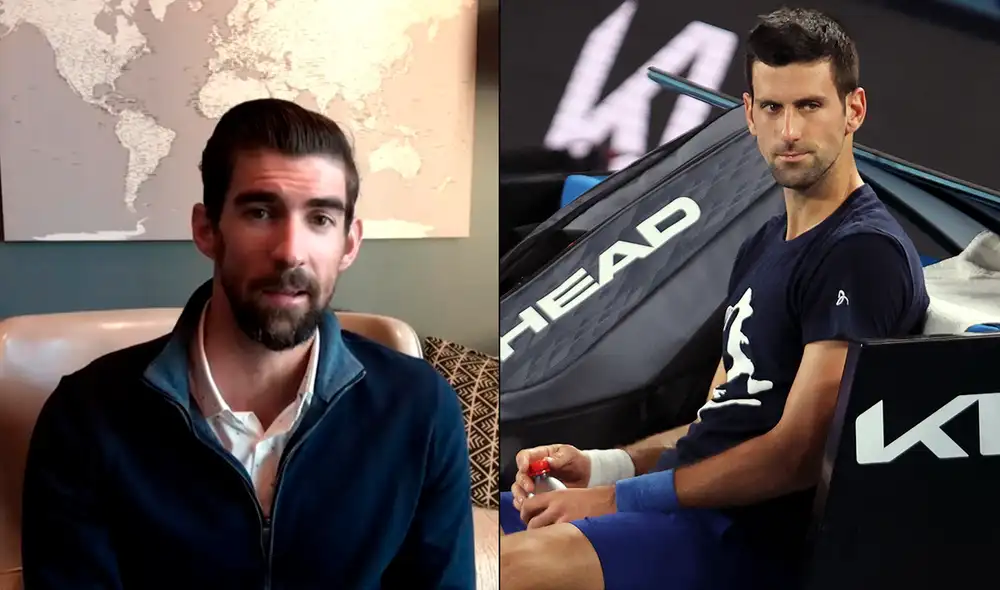Michael Phelps dejó en claro que Novak Djokovic y todas las personas del mundo deberían estar vacunadas. Foto: composición de AFP Michael Phelps dejó en claro que Novak Djokovic y todas las personas del mundo deberían estar vacunadas. Foto: composición de AFP