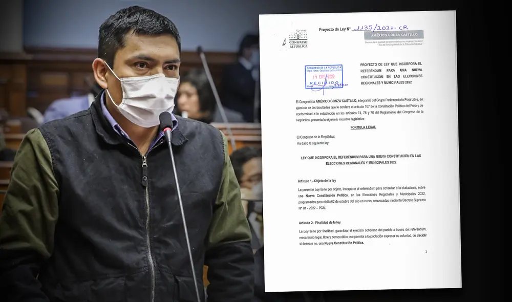 Américo Gonza es congresista de Perú Libre en representación de la región Cajamarca. Foto: Congreso