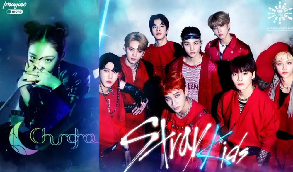 Chungha, exmiembro de  I.O.I., y Stray Kids son representativos artistas de la cuarta generación del k-pop. Foto: @RiyadhSeason