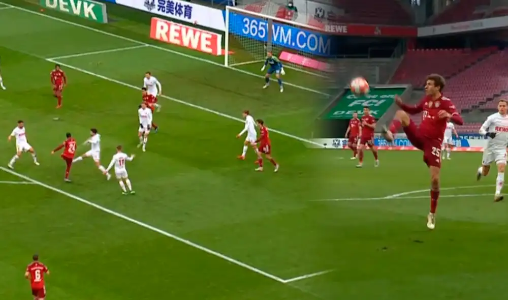 Golazo del Bayern Múnich por medio de Corentin Tolisso. Foto: captura ESPN Golazo del Bayern Múnich por medio de Corentin Tolisso. Foto: captura ESPN