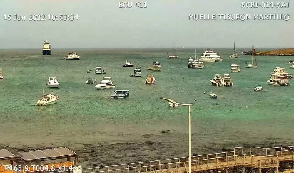 Alerta de tsunami para Puerto Ayora, en Galápagos (Ecuador). Foto: ECU-911