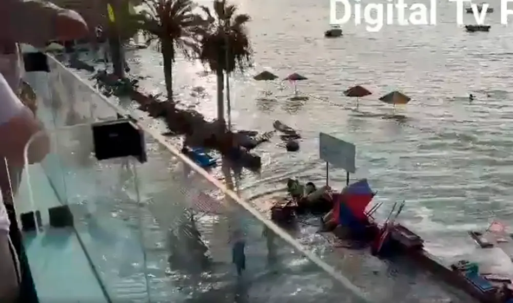 El hecho sucedió luego que la Marina de Guerra descartara alerta de tsunami. Foto: captura Digital TV Pisco