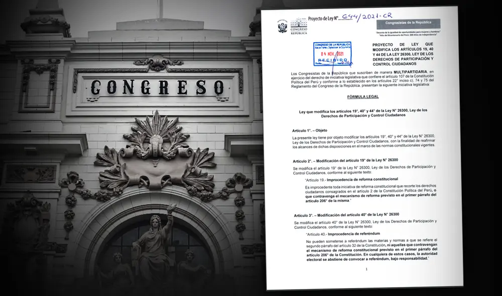 Congreso aprobó ley que limita referéndum. Sin embargo, el Ejecutivo observó la norma. Foto: composición Fabrizio Oviedo / La República