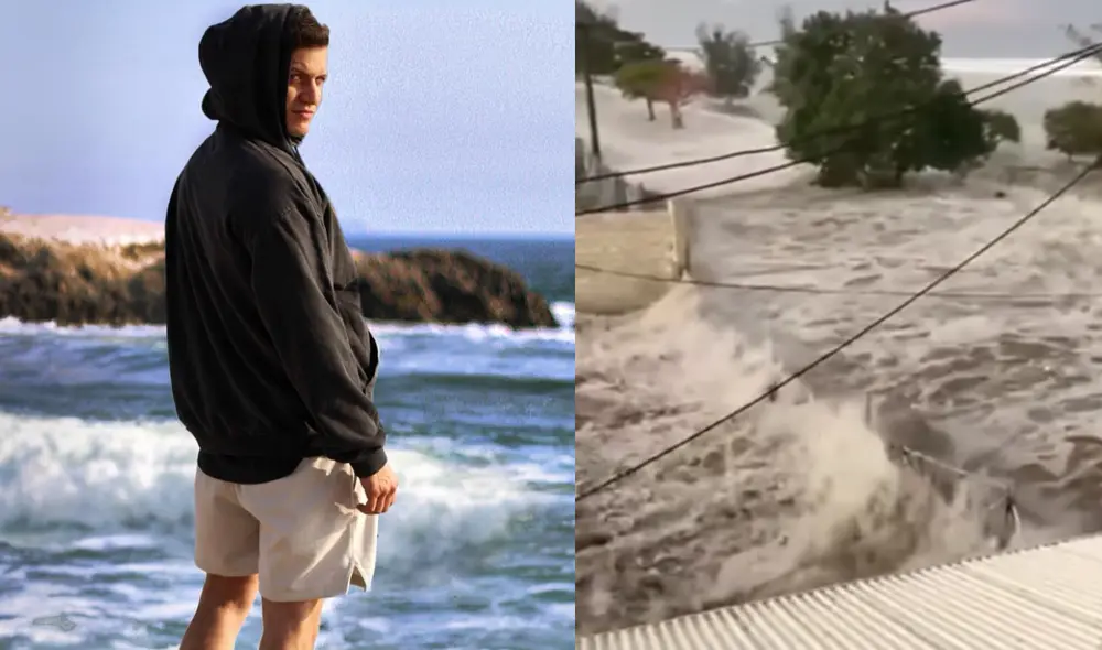 Gino Pesaressi mostró su preocupación frente a la reciente erupción volcánica que alteró el oleaje en litoral peruano. Foto: Gino Pesaressi, difusión Gino Pesaressi mostró su preocupación frente a la reciente erupción volcánica que alteró el oleaje en litoral peruano. Foto: Gino Pesaressi, difusión