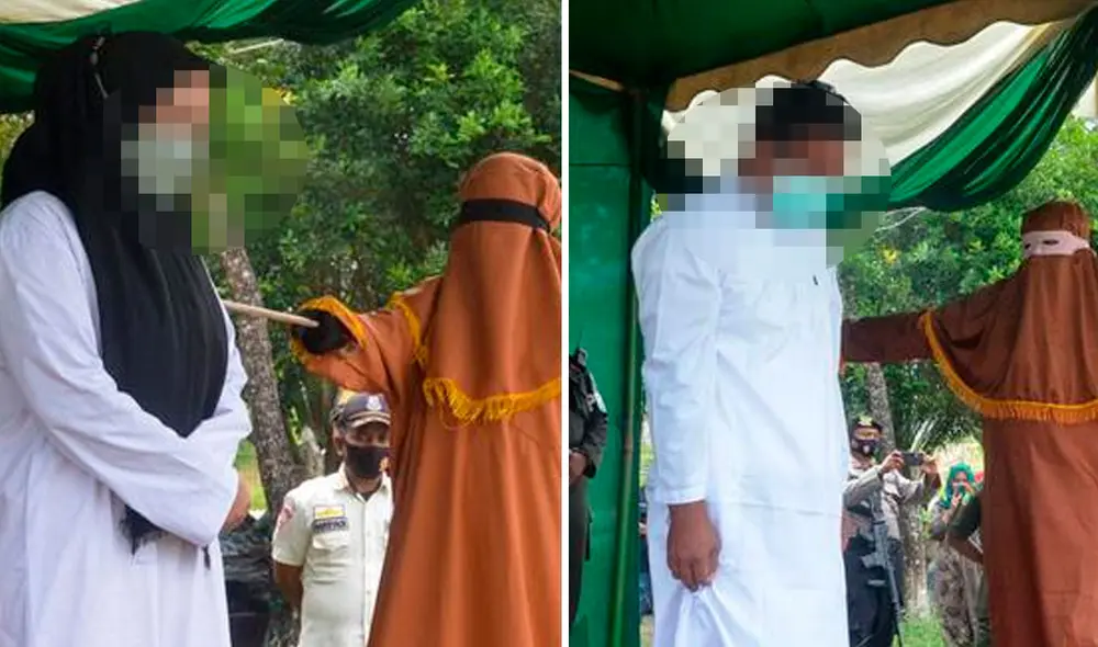 Una mujer en Indonesia recibió cien latigazos por adulterio, mientras que el hombre solo 15. Foto: AFP