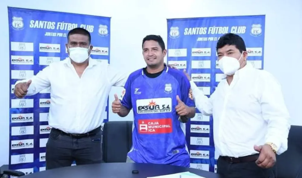 Reimond Manco durante su presentación como nuevo jugador de Santos FC. Foto: Facebook Santos FC