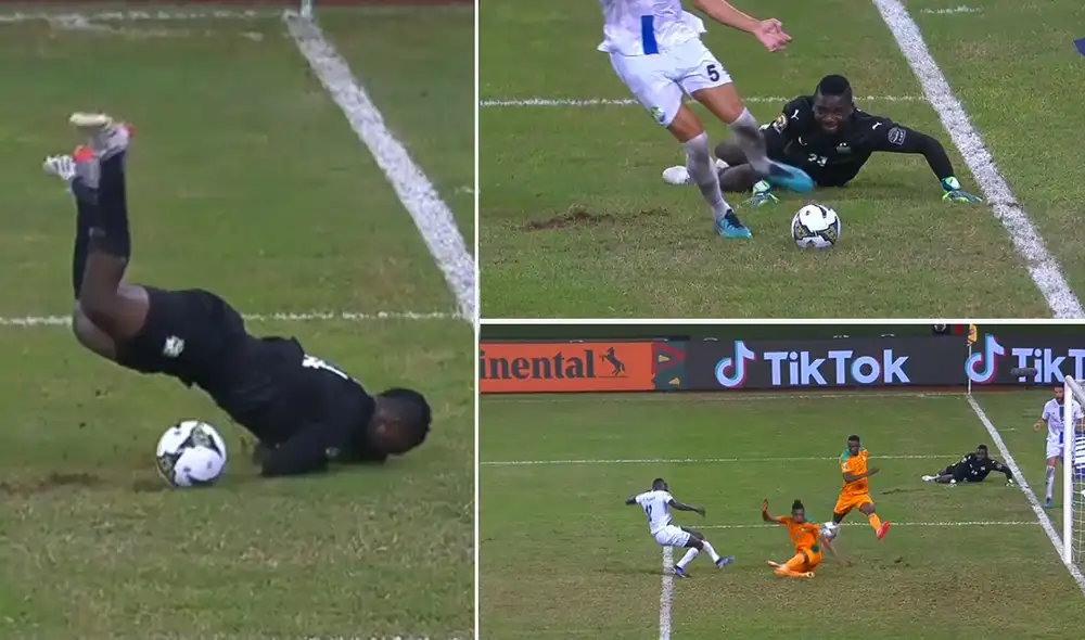 Costa de Marfil vs. Sierra Leona: Blooper de arquero al último minuto. Foto: Captura ESPN
