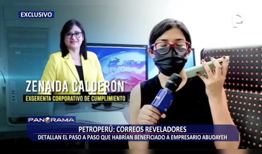 Zenaida Calderón fue despedida tras denunciar presuntas irregularidades para favorecer a la empresa de Samir Abudayeh. Foto: captura de Panorama Zenaida Calderón fue despedida tras denunciar presuntas irregularidades para favorecer a la empresa de Samir Abudayeh. Foto: captura de Panorama