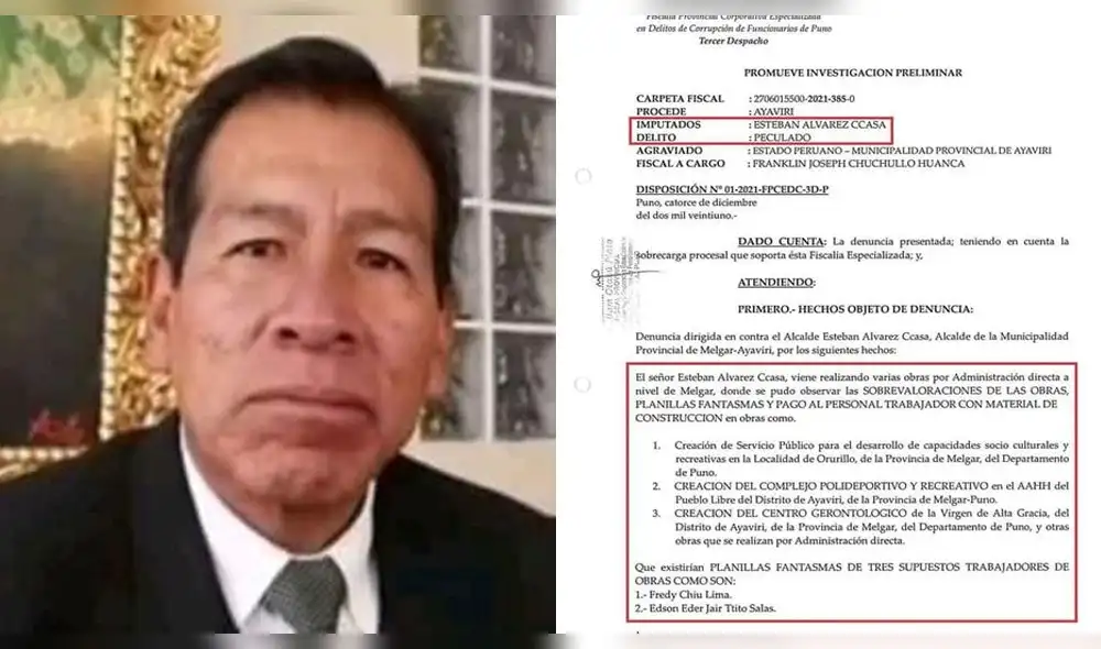Puno. Alcalde provincial de Melgar, Esteban Álvarez, se encuentra bajo sospecha. Foto: Composición La República