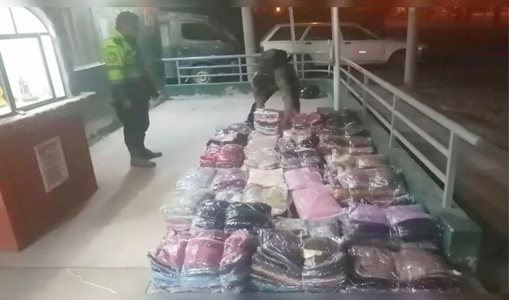 La mercadería y el vehículo fueron trasladados a la oficina de la Policía fiscal. Foto: PNP