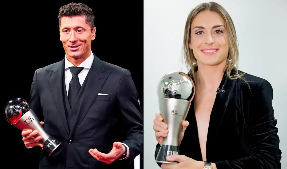Lewandowski volvió a ganar por segunda vez consecutiva. Mientras que Alexia Putellas es galardonada tras triunfar también en Balón de Oro. Foto: Composición GLR