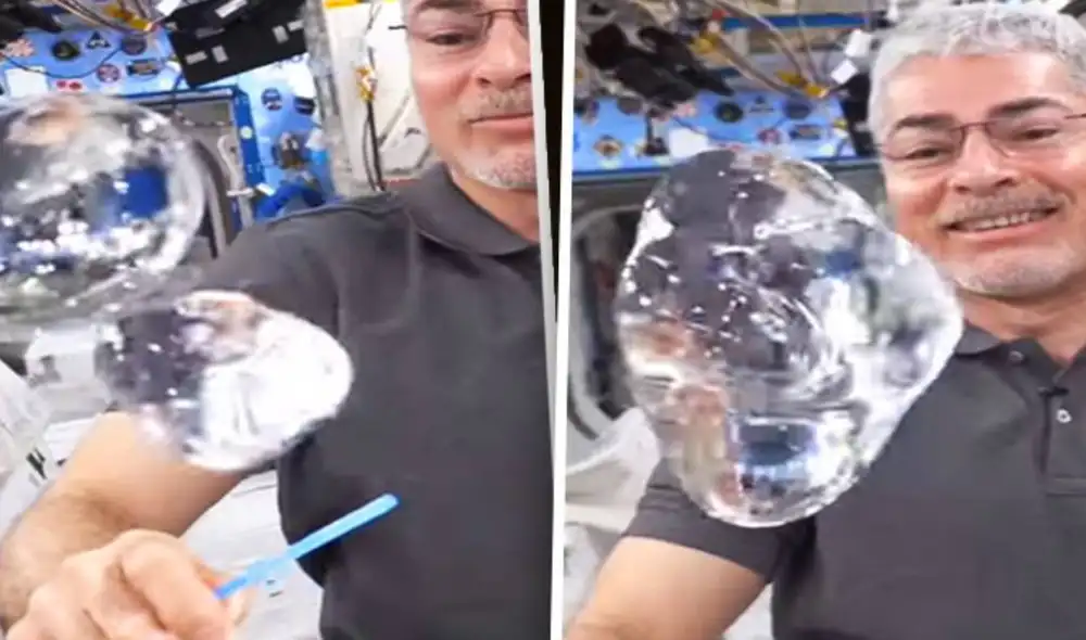 Realizan experimento con esferas de agua rebotando en microgravedad y se vuelve viral. Foto: captura de TikTok.