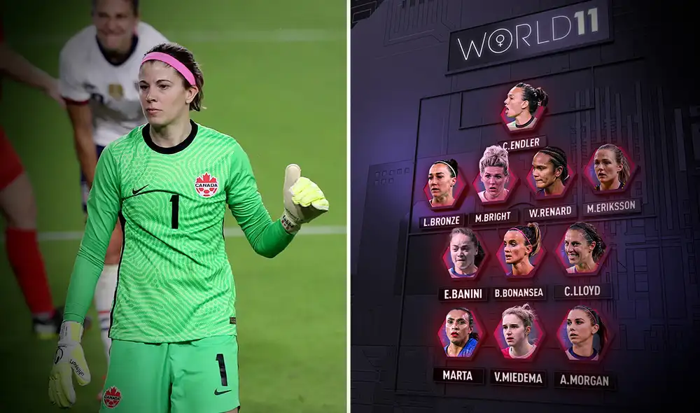 Una formación polémica en la rama femenina en los Premios The Best de la FIFA. Foto: composición/ AFP/ FIFPRO
