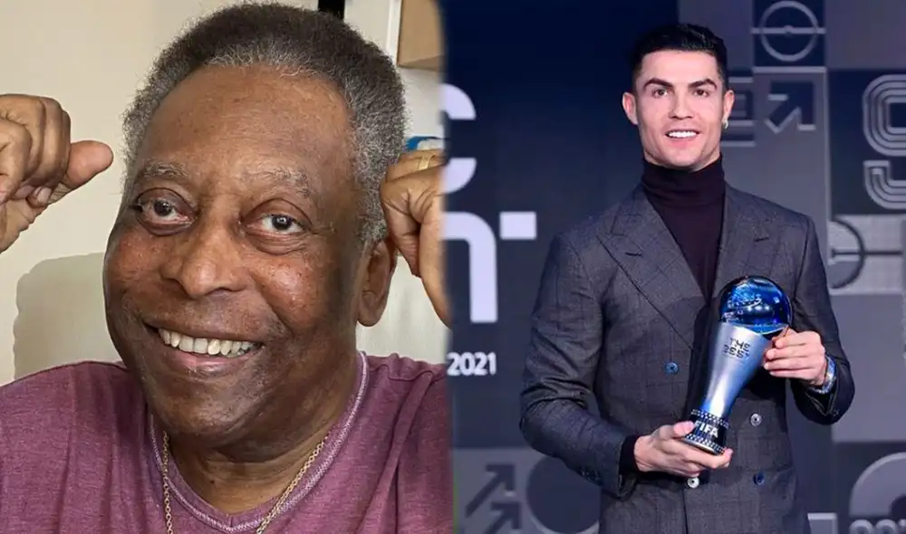 Pelé dijo que quisera abrazar a Cristiano Ronaldo. Foto: Composición Pelé/Cristiano Ronaldo.