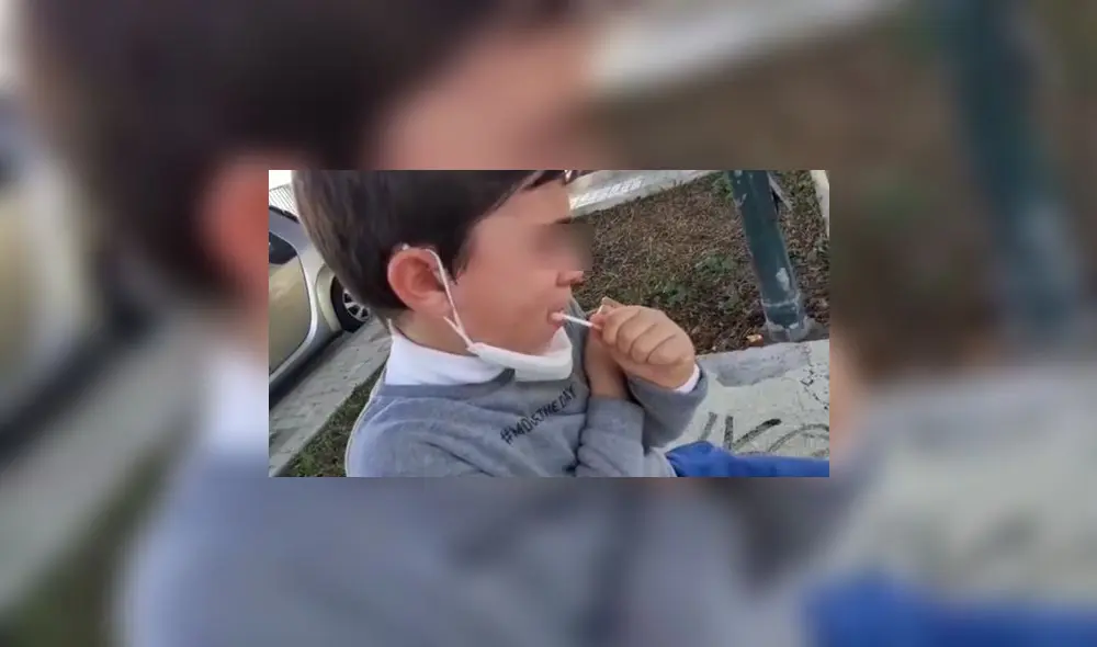 La reacción del menor se ha vuelto popular en España. Foto: captura de TikTok