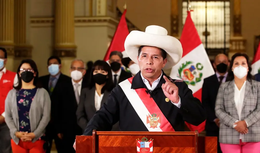 Pedro Castillo asumió la presidencia de la República el 28 de julio de 2021. Foto: Presidencia