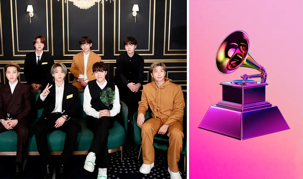 Aunque no lograron el premio en 2021, BTS vuelve a competir en la misma categoría de los Grammy este 2022. Foto: composición/BIGHIT/Recording Academy