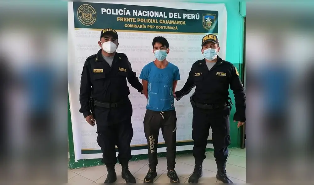 Quedó en calidad de detenido en la Comisaría de Contumazá. Foto: PNP