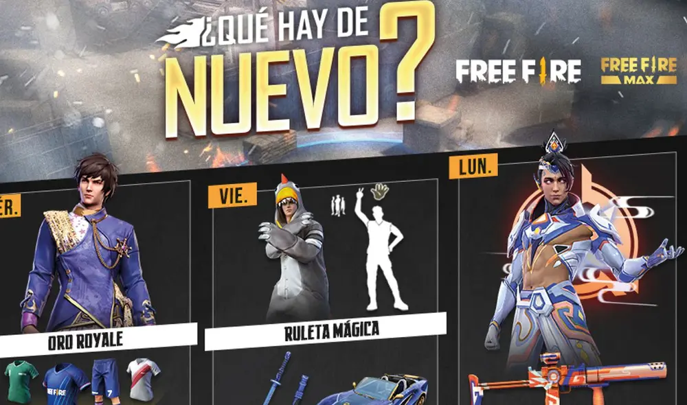 Recuerda que todos los días tienes la oportunidad de desbloquear diversos artículos a través de la página de Free Fire Reward. Foto: Garena Recuerda que todos los días tienes la oportunidad de desbloquear diversos artículos a través de la página de Free Fire Reward. Foto: Garena