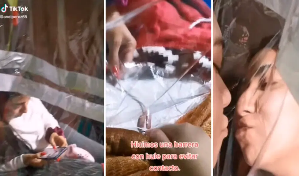Para evitar un contagio de la COVID-19, los jóvenes tomaron las medidas necesarias, tal como mostró el video de redes. Foto: captura de TikTok