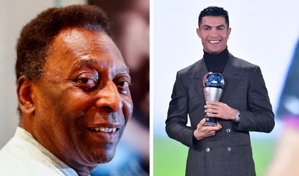 'O'Rei' felicitó a Cristiano Ronaldo por el premio especial The Best que obtuvo el pasado lunes. Foto: AFP/composición 'O'Rei' felicitó a Cristiano Ronaldo por el premio especial The Best que obtuvo el pasado lunes. Foto: AFP/composición