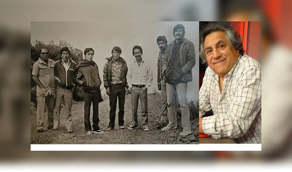 Documentalista Hernán Rivera Mejía. Al lado, los periodistas asesinados en las alturas de Uchuraccay, en Ayacucho.