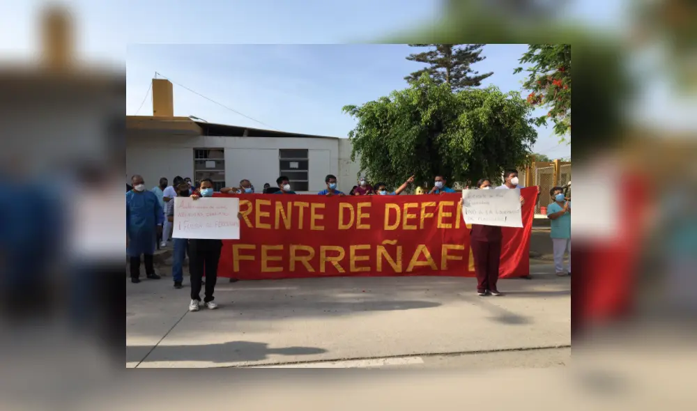El personal de salud protestó para exigir la atención de las autoridades regionales. Foto: URPI/ LR