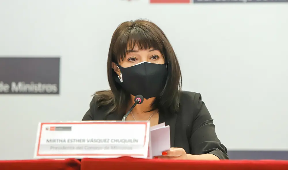 Mirtha Vásquez informó sobre las acciones del Ejecutivo respecto a cómo se viene procediendo con la empresa Repsol tras el derrame de petróleo en el mar de Ventanilla. Foto: PCM